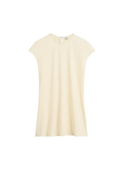 Totême Everyday top in Ecru - Tops - Scandinavian Minimalist Luxury at Luxury Shoes 