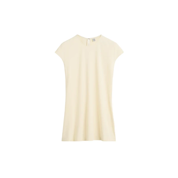Totême Everyday top in Ecru - Tops - Scandinavian Minimalist Luxury at Luxury Shoes 
