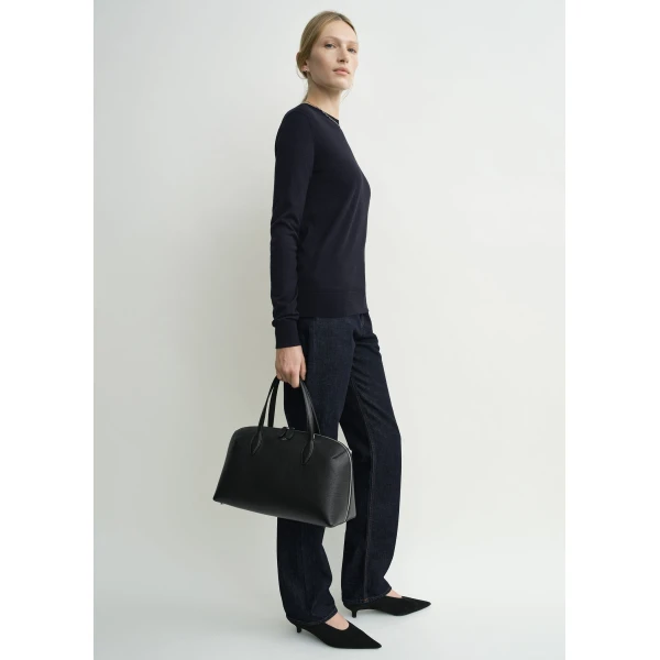 Totême Fine crew knit in Midnight - Knitwear - Scandinavian Minimalist Luxury at Luxury Shoes 