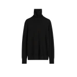 Totême Fine turtleneck in Black - Knitwear - Scandinavian Minimalist Luxury at Luxury Shoes 