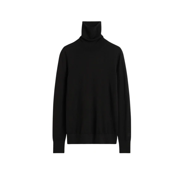 Totême Fine turtleneck in Black - Knitwear - Scandinavian Minimalist Luxury at Luxury Shoes 