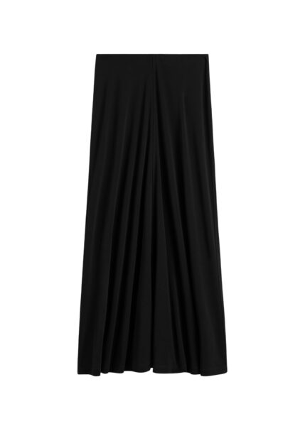 Totême Flared jersey skirt in Black - Skirts - Scandinavian Minimalist Luxury at Luxury Shoes 
