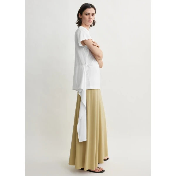 Totême Flared jersey skirt in Chai - Skirts - Scandinavian Minimalist Luxury at Luxury Shoes 