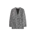 Totême Floral slouch blazer in White / Black - Jackets - Scandinavian Minimalist Luxury at Luxury Shoes 