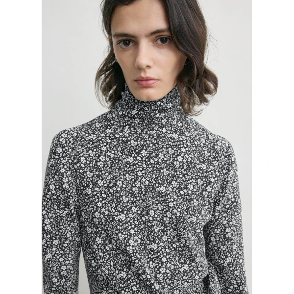 Totême Floral twist dress in Black / White - Dresses - Scandinavian Minimalist Luxury at Luxury Shoes 