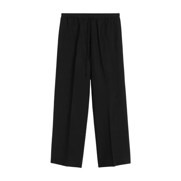 Totême Fluid drawstring trousers in Black - Pants - Scandinavian Minimalist Luxury at Luxury Shoes 