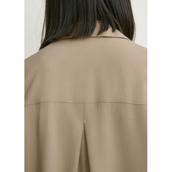 Totême Fluid polo shirt in Overcast beige - Tops - Scandinavian Minimalist Luxury at Luxury Shoes 