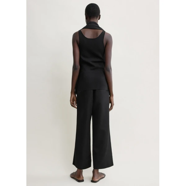 Totême Fluid satin trousers in Black - Pants - Scandinavian Minimalist Luxury at Luxury Shoes 