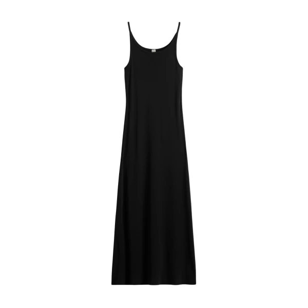 Totême Fluid slip dress in Black - Dresses - Scandinavian Minimalist Luxury at Luxury Shoes 