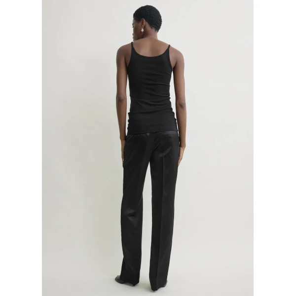 Totême Fluid slip top in Black - Tops - Scandinavian Minimalist Luxury at Luxury Shoes 