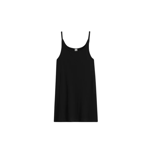 Totême Fluid slip top in Black - Tops - Scandinavian Minimalist Luxury at Luxury Shoes 