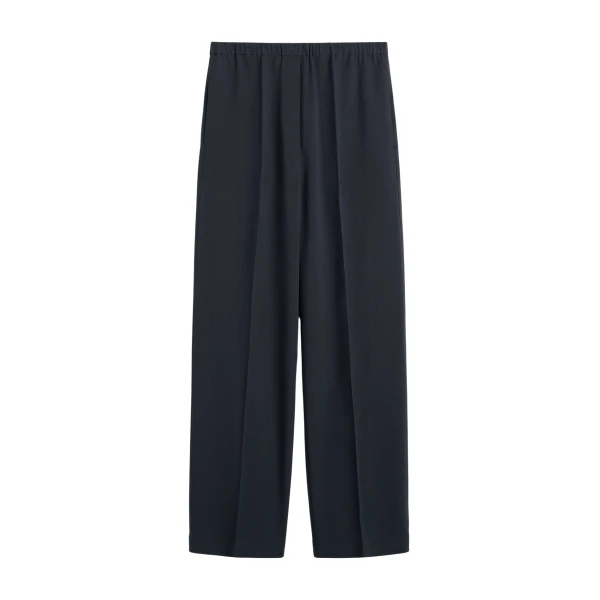 Totême Fluid winter trousers in Navy - Pants - Scandinavian Minimalist Luxury at Luxury Shoes 