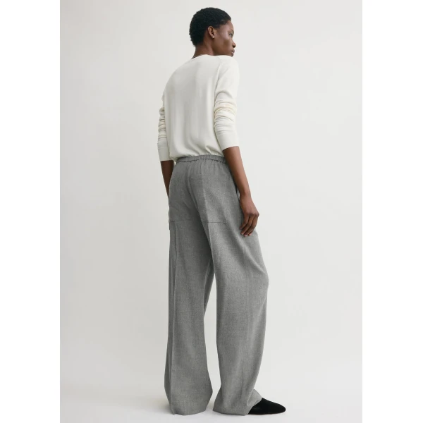 Totême Fluid winter trousers mid grey in Mid grey melange - Pants - Scandinavian Minimalist Luxury at Luxury Shoes 