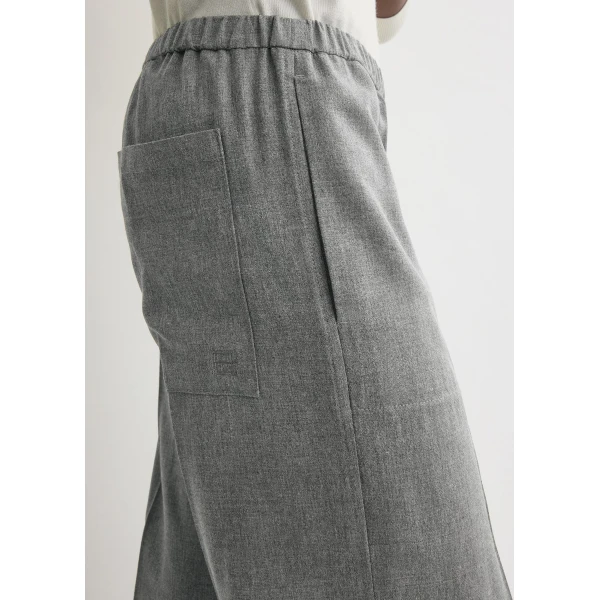 Totême Fluid winter trousers mid grey in Mid grey melange - Pants - Scandinavian Minimalist Luxury at Luxury Shoes 
