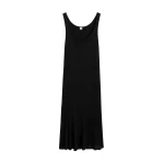 Totême Fluted hem dress in Black - Dresses - Scandinavian Minimalist Luxury at Luxury Shoes 