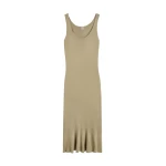 Totême Fluted hem dress in Desert - Dresses - Scandinavian Minimalist Luxury at Luxury Shoes 