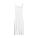 Totême Fluted hem dress in Optic white - Dresses - Scandinavian Minimalist Luxury at Luxury Shoes 