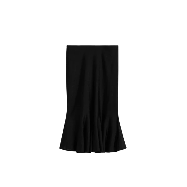 Totême Fluted knit skirt in Black - Skirts - Scandinavian Minimalist Luxury at Luxury Shoes 