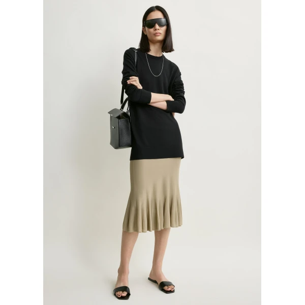 Totême Fluted knit skirt in Desert - Skirts - Scandinavian Minimalist Luxury at Luxury Shoes 