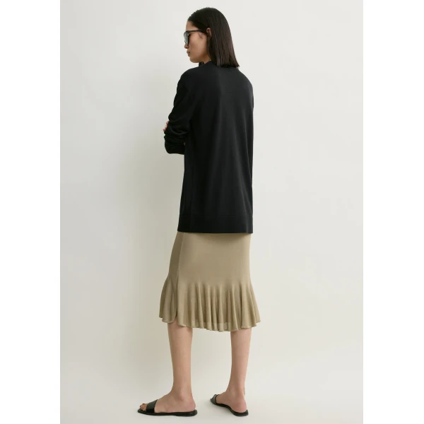 Totême Fluted knit skirt in Desert - Skirts - Scandinavian Minimalist Luxury at Luxury Shoes 