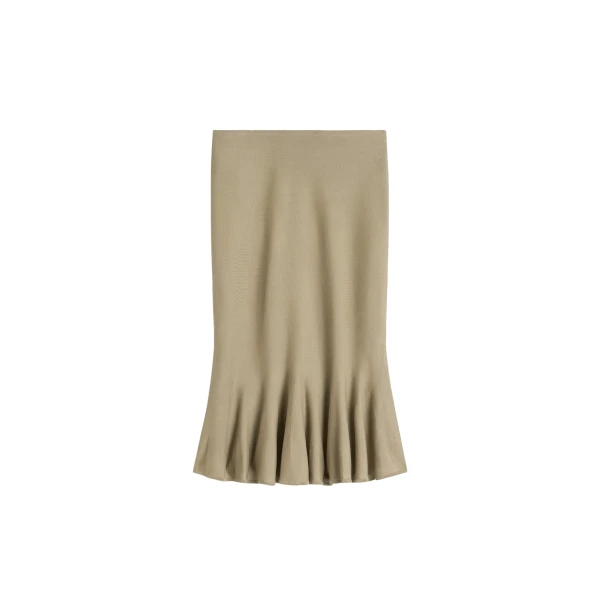 Totême Fluted knit skirt in Desert - Skirts - Scandinavian Minimalist Luxury at Luxury Shoes 