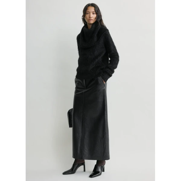 Totême Funnel alpaca-blend knit in Black - Knitwear - Scandinavian Minimalist Luxury at Luxury Shoes 