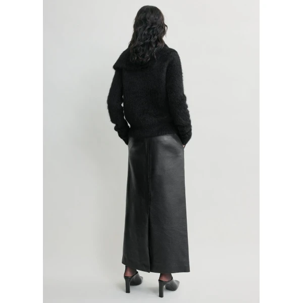 Totême Funnel alpaca-blend knit in Black - Knitwear - Scandinavian Minimalist Luxury at Luxury Shoes 