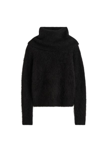 Totême Funnel alpaca-blend knit in Black - Knitwear - Scandinavian Minimalist Luxury at Luxury Shoes 