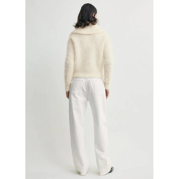 Totême Funnel alpaca-blend knit in Milk - Knitwear - Scandinavian Minimalist Luxury at Luxury Shoes 