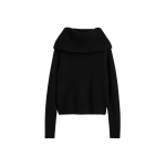 Totême Funnel wool knit in Black - Knitwear - Scandinavian Minimalist Luxury at Luxury Shoes 