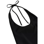 Totême Halter tie swimsuit in Black - Beachwear - Scandinavian Minimalist Luxury at Luxury Shoes 