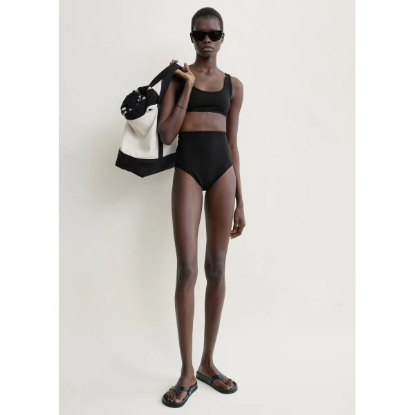 Totême High bikini bottoms in Black - Beachwear - Scandinavian Minimalist Luxury at Luxury Shoes 