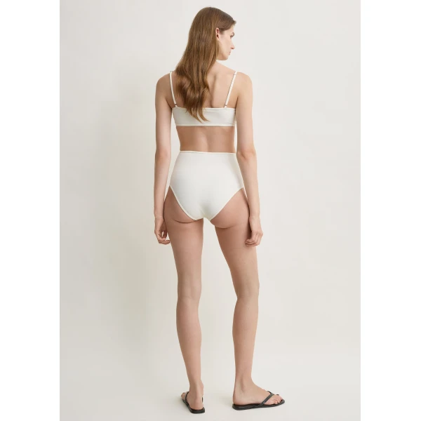 Totême High bikini bottoms in Ecru - Beachwear - Scandinavian Minimalist Luxury at Luxury Shoes 