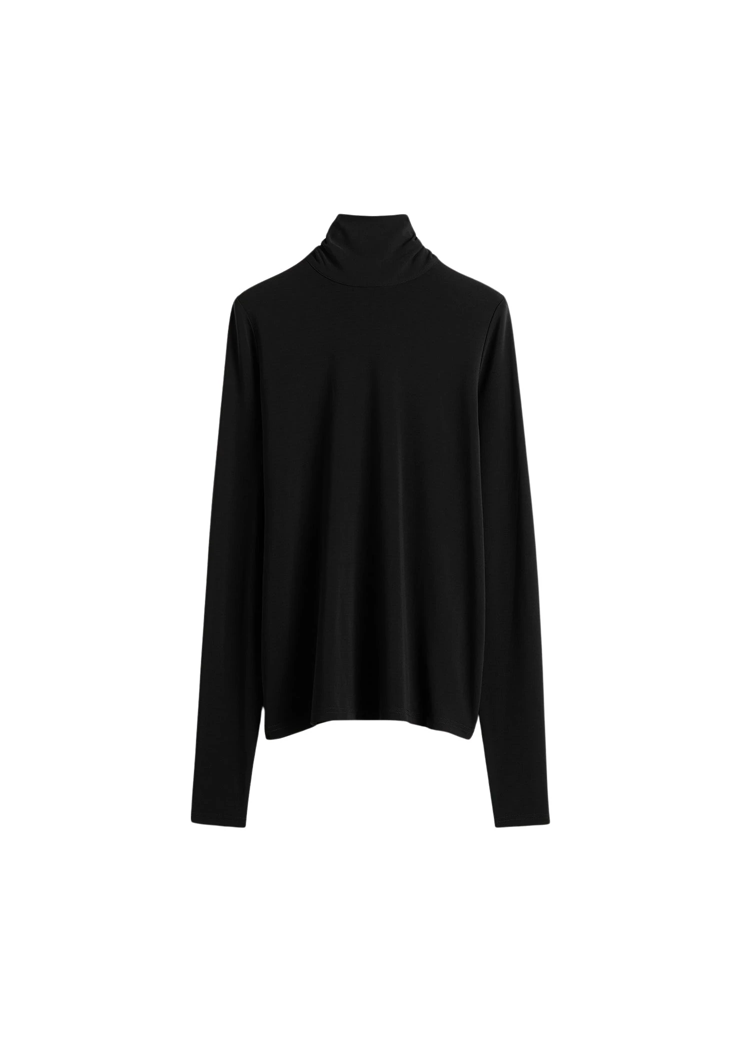 Toteme-High-neck-jersey-top-in-Black83200_nobg Totême High-neck jersey top in Black - Tops - Scandinavian Minimalist Luxury at Luxury Shoes