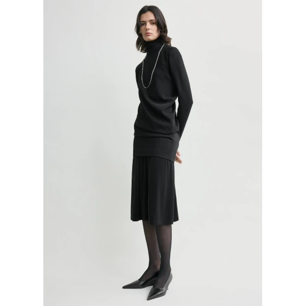 Totême High-neck twist blouse in Black - Tops - Scandinavian Minimalist Luxury at Luxury Shoes 