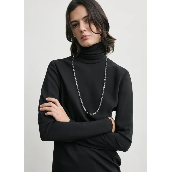 Totême High-neck twist blouse in Black - Tops - Scandinavian Minimalist Luxury at Luxury Shoes 