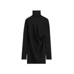Totême High-neck twist blouse in Black - Tops - Scandinavian Minimalist Luxury at Luxury Shoes 