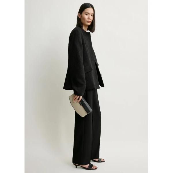 Totême Jacquard cotton jacket in Black - Jackets - Scandinavian Minimalist Luxury at Luxury Shoes 