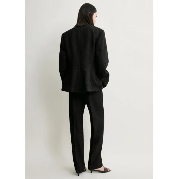 Totême Jacquard cotton jacket in Black - Jackets - Scandinavian Minimalist Luxury at Luxury Shoes 