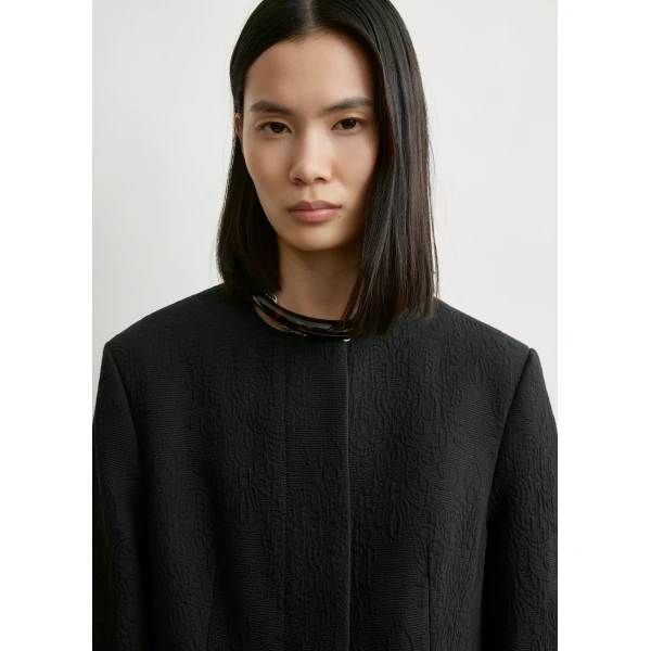 Totême Jacquard cotton jacket in Black - Jackets - Scandinavian Minimalist Luxury at Luxury Shoes 