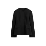 Totême Jacquard cotton jacket in Black - Jackets - Scandinavian Minimalist Luxury at Luxury Shoes 