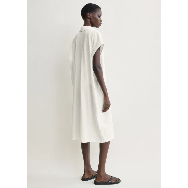 Totême Jersey shirtdress in Off-white - Dresses - Scandinavian Minimalist Luxury at Luxury Shoes 