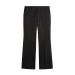 Totême Kick flare raw-edge trousers in Black - Pants - Scandinavian Minimalist Luxury at Luxury Shoes 