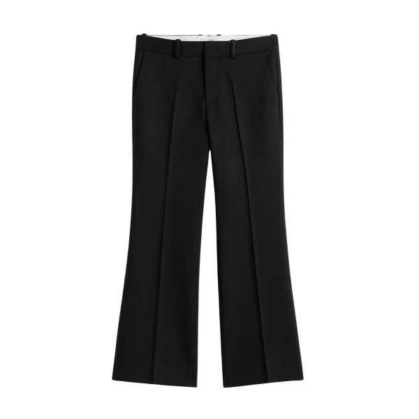 Totême Kick flare trousers in Black - Pants - Scandinavian Minimalist Luxury at Luxury Shoes 