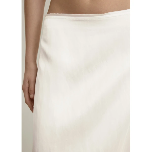 Totême Layered satin skirt in White - Skirts - Scandinavian Minimalist Luxury at Luxury Shoes 
