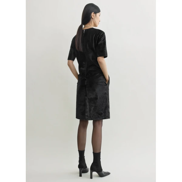 Totême Leather dress in Black - Dresses - Scandinavian Minimalist Luxury at Luxury Shoes 
