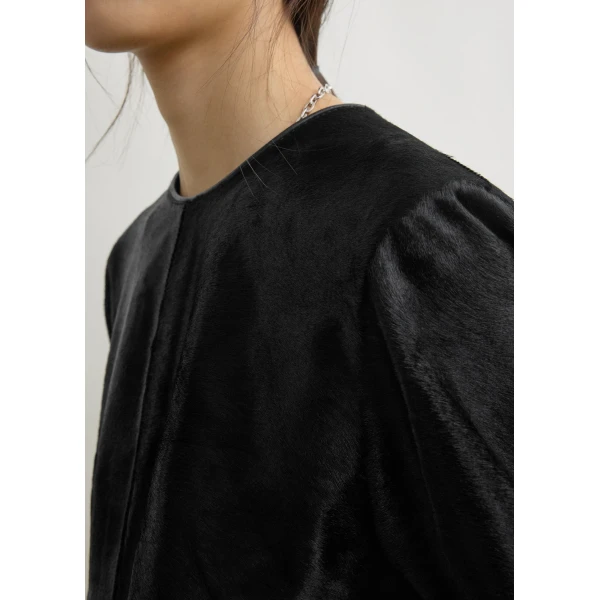 Totême Leather dress in Black - Dresses - Scandinavian Minimalist Luxury at Luxury Shoes 