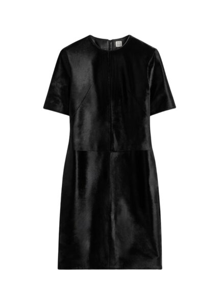 Totême Leather dress in Black - Dresses - Scandinavian Minimalist Luxury at Luxury Shoes 