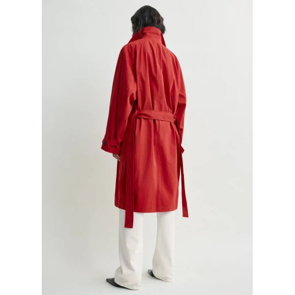 Totême Light spring trench in Poppy - Coats - Scandinavian Minimalist Luxury at Luxury Shoes 