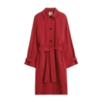 Totême Light spring trench in Poppy - Coats - Scandinavian Minimalist Luxury at Luxury Shoes 